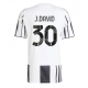 Juventus Jonathan David #30 Replike Domaci Dres 2025-26 Kratak Rukav
